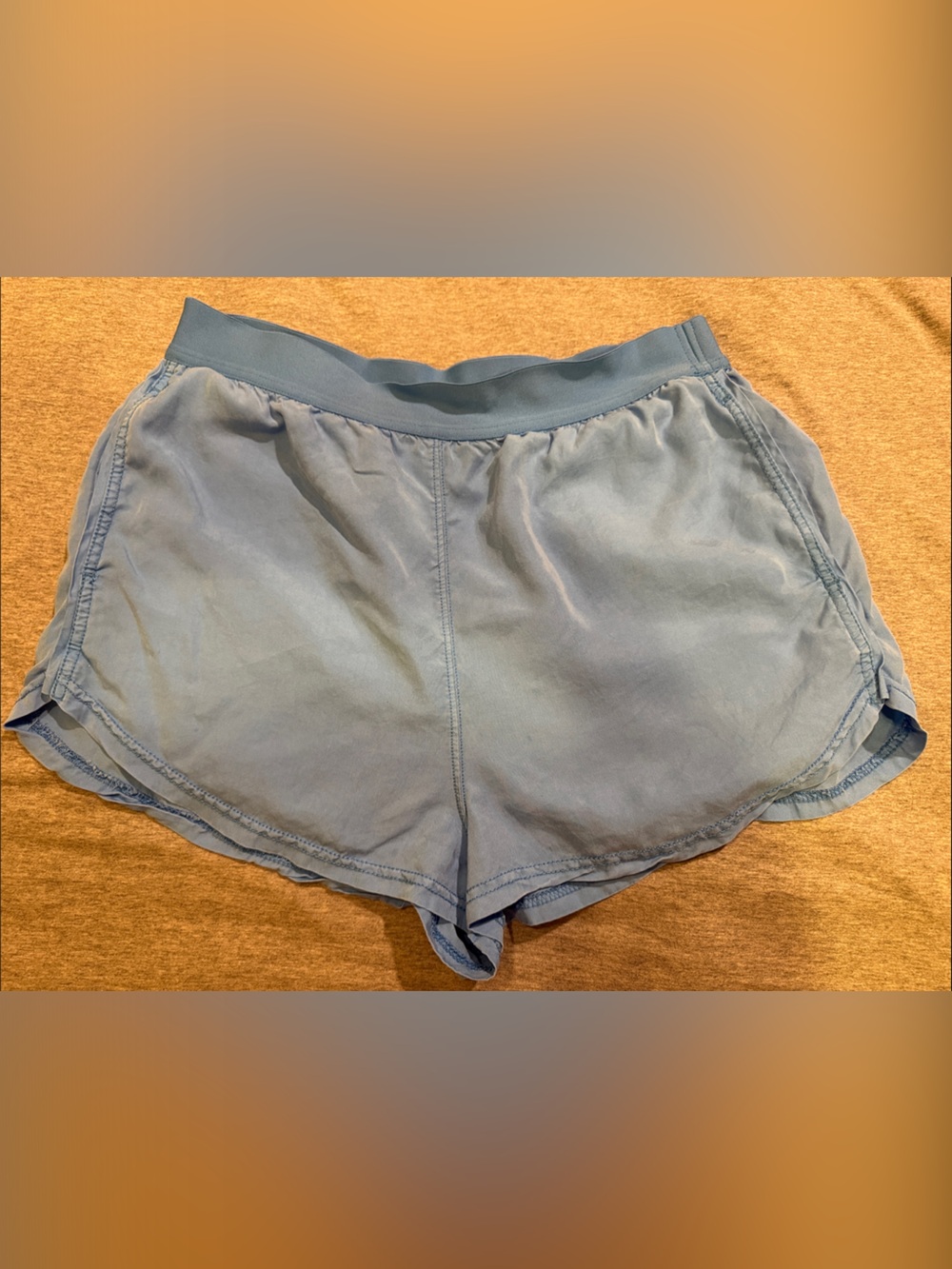 FP Movement by Free People Dusty Blue Athletic Shorts with Wide Waistband